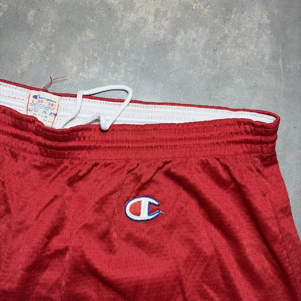 Vintage 80's Champion Chicago Bulls Mesh Gym Shorts Mens Large USA Made